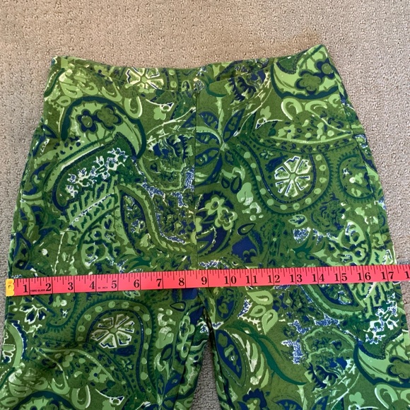 Vintage Green Patterned Pants - Picture 8 of 9